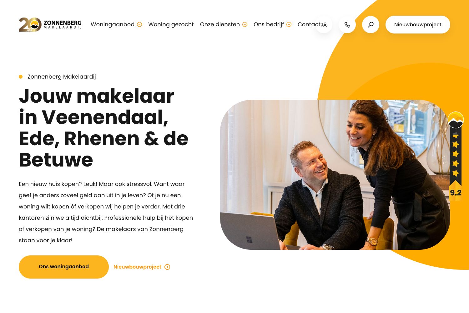 Website screenshot https://zonnenbergmakelaardij.nl