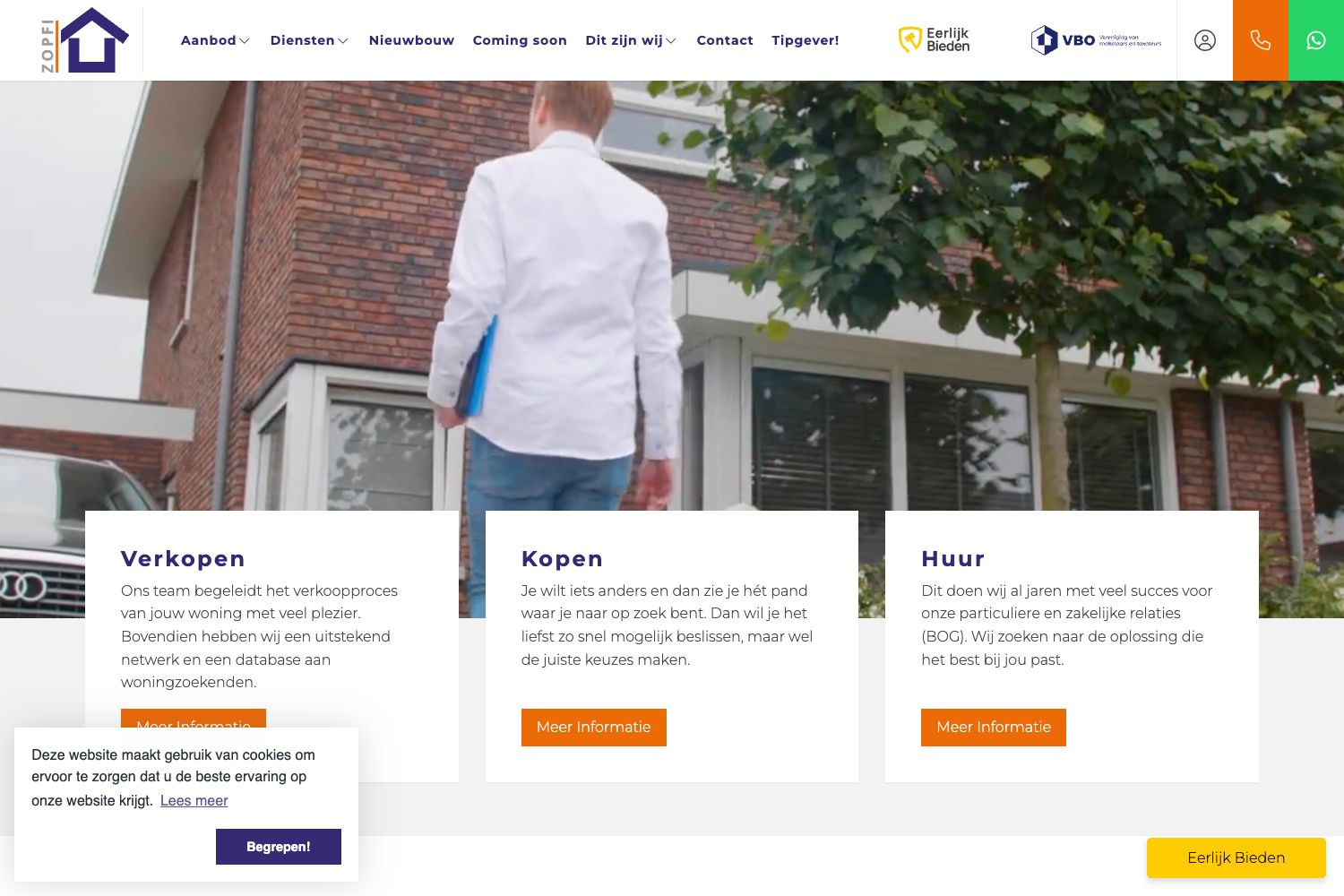 Website screenshot https://zopfi-makelaardij.nl