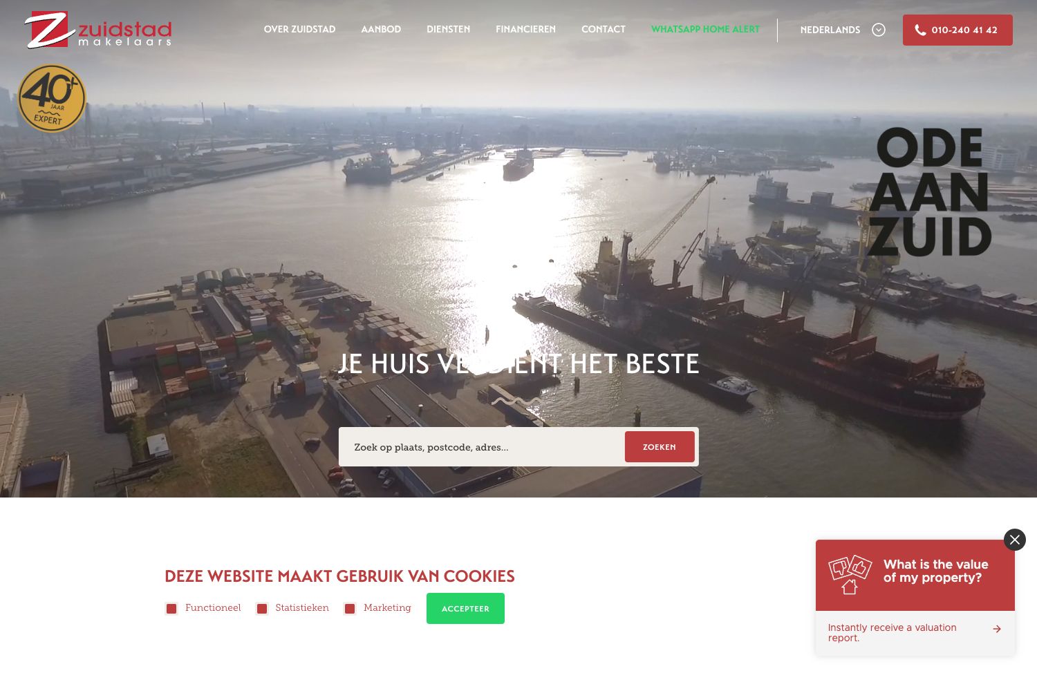 Website screenshot https://zuidstad.nl